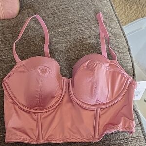 Auden Women's Longline Bustier Bra in Dusty Rose